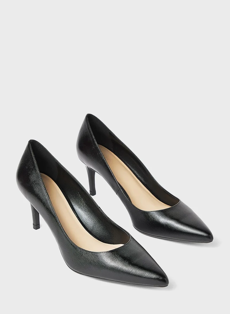 Ted Baker Leather Mid-Heel Pumps