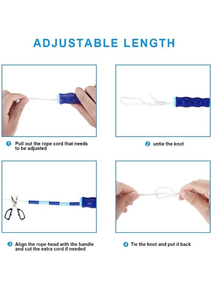 سونسر طقم حبل القفز القابل للتعديل، 2 علبة، شرائح خرز ناعمة، تصميم خالٍ من التشابك للأطفال والنساء والرجال - Image 4