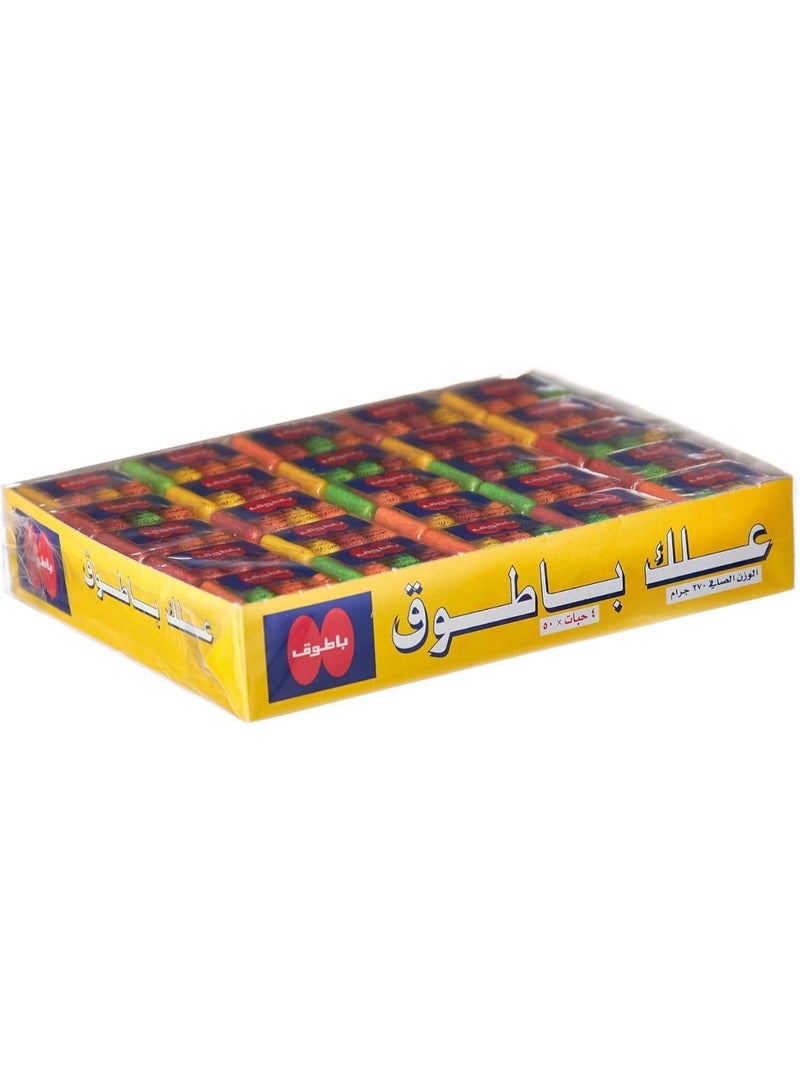 باطوق - علك فقاعات نكهات فواكه مشكلة - صندوق جامبو 50 عبوة × 4 حبات - طعم أصيل - Image 1