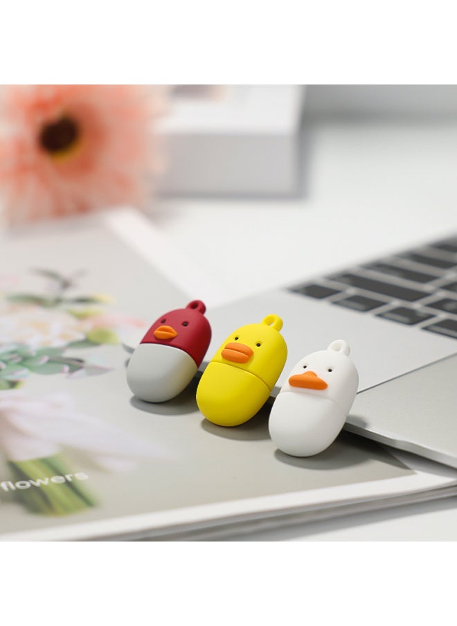Creative Mini Mobile Phone Computer Cartoon Dual-use U Disk Cute Personality U Disk Student Usb Computer U Disk-Color:Sausage Duck-Capacity:4GB  - Image 2