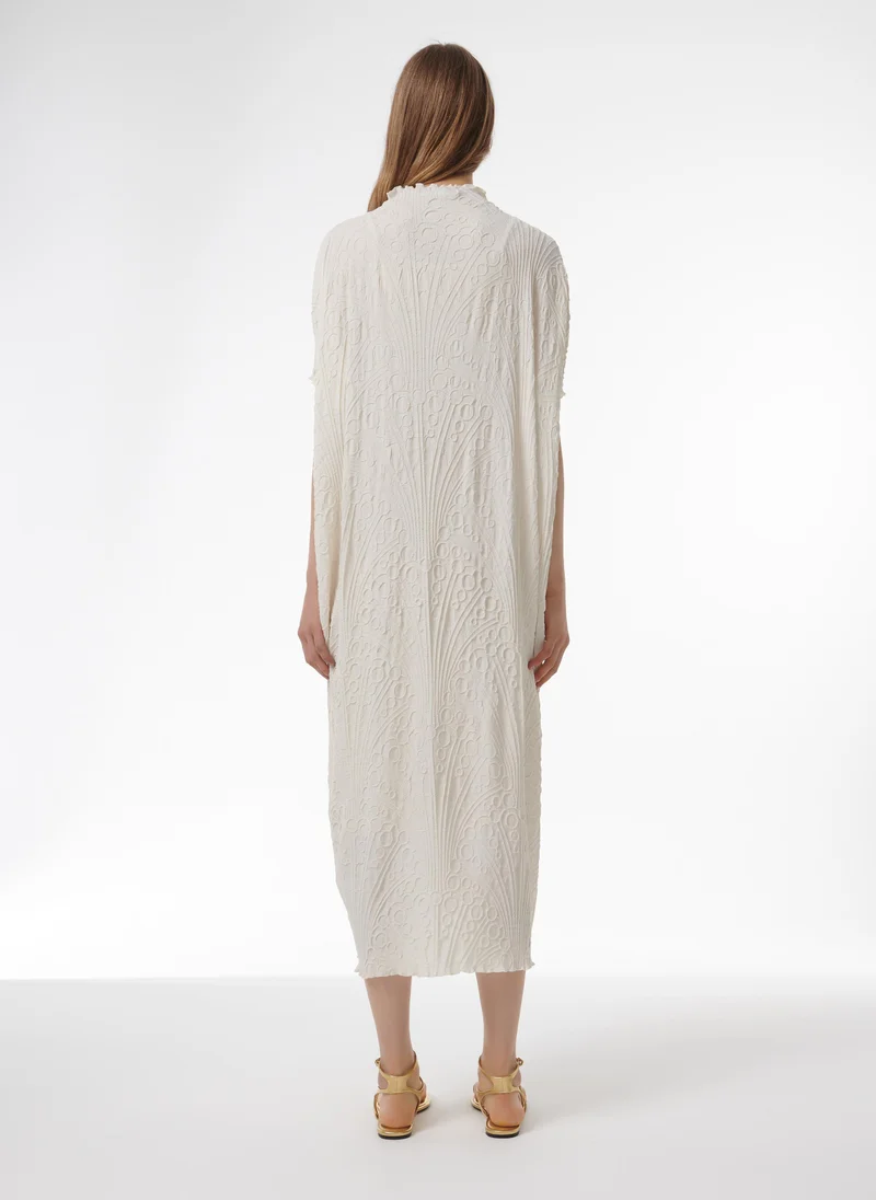 leem Circular Pattern Plisse Kaftan