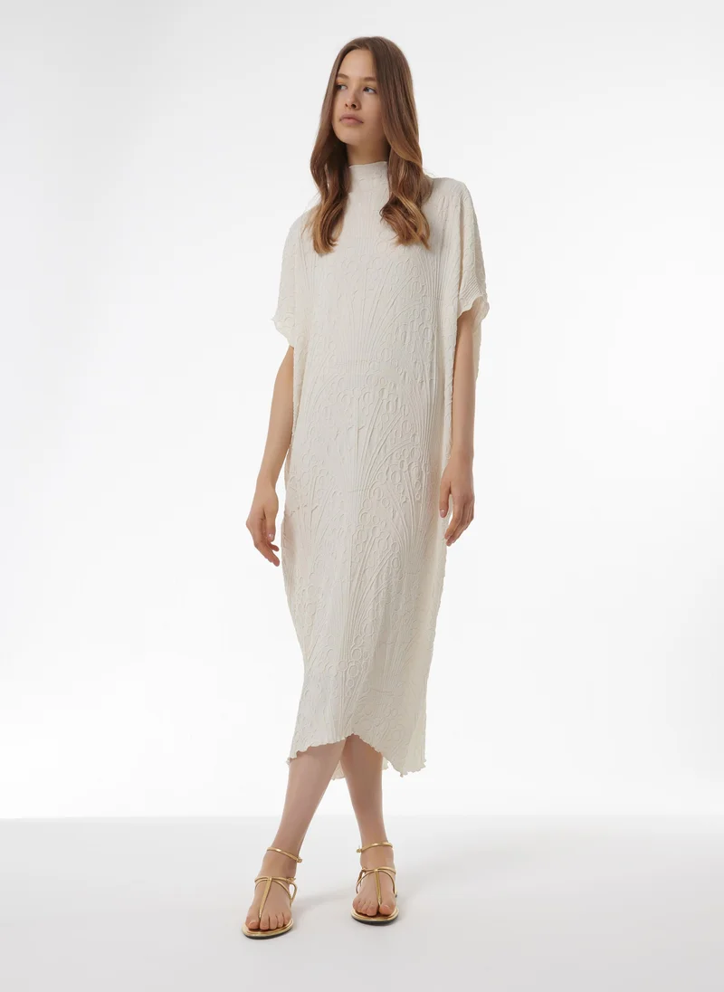 ليم Circular Pattern Plisse Kaftan