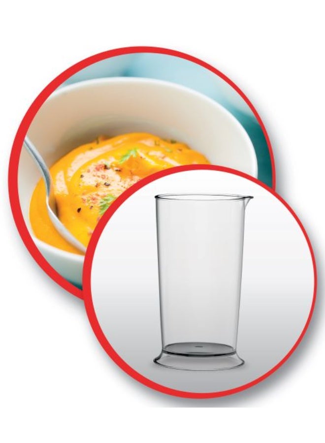 مولينكس Moulinex Optichef Hand Blender, 1000 Watts, 10 Speeds, White - DD6411EG DD6411EG white - Image 3