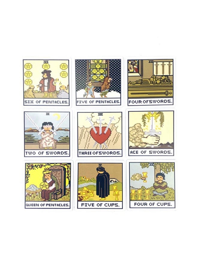 NIBEMINENT 8 Bitmap Fantasy Tarot Card Set - Cards for Prediction and Divination - Family Gathering Board Game - Predictive Divination Game - Beginner Tarot Card Board Game - Image 4