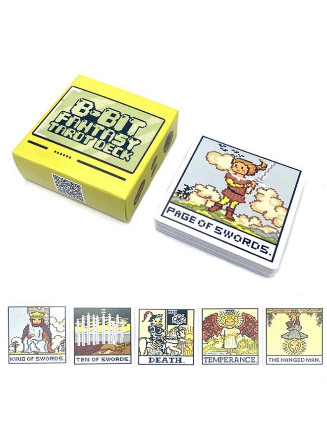 NIBEMINENT 8 Bitmap Fantasy Tarot Card Set - Cards for Prediction and Divination - Family Gathering Board Game - Predictive Divination Game - Beginner Tarot Card Board Game - Image 1