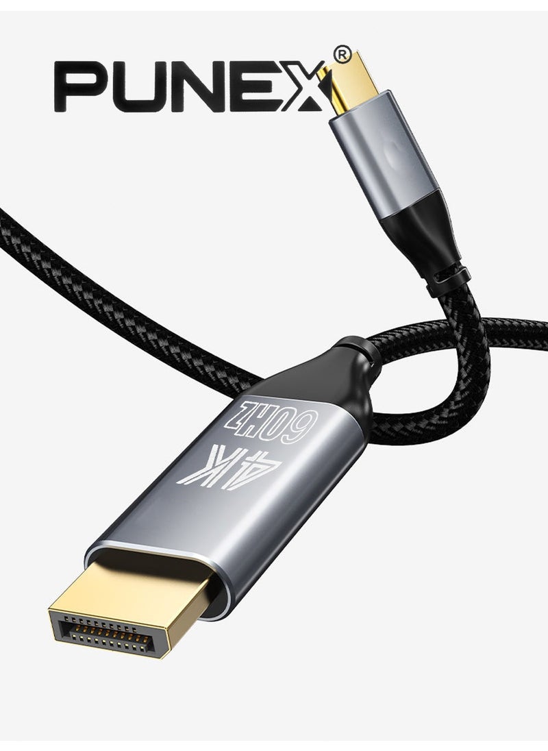 Type C To Dp 1.4 Adapter 6Feet 8K 60Hz With Hdr Usb 3 To Dp 1.4 Cord 32.4Gbps Thunderbolt 3 4 Compatible For Oculus Rift S Macbook Pro Air Xps 15 Surface Pro 1.8M 72Inch