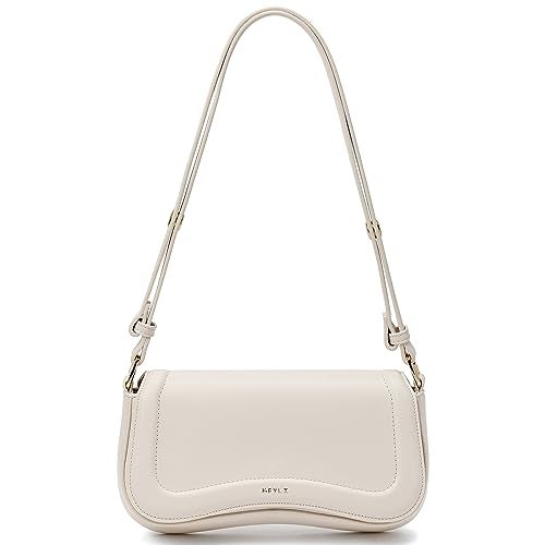 Keyli حقيبة كايلي الكتف للنساء - حقائب كروس بودي ميني - حقيبة يد كلاسيكية عتيقة - حقيبة مقاومة للماء من جلد نباتي - حقيبة كلاتش - حقيبة توت - حقيبة هوبو - حقائب مصممة بحزام قابل للتعديل - بيج - Image 1