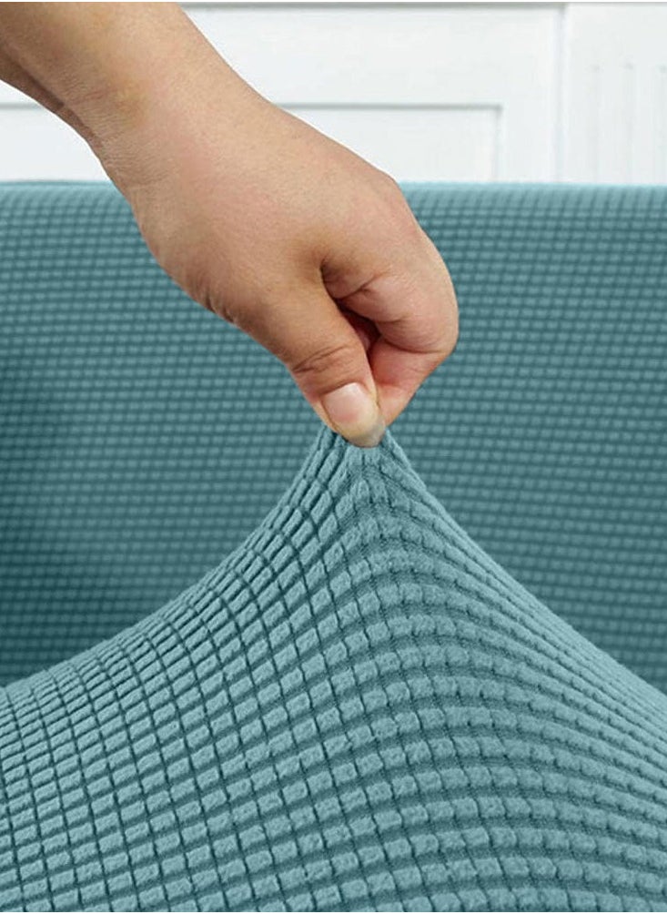 Thick Couch Covers, Sectional Sofa Stretch Slipcover Living Room Dogs Pets, Washable Durable Furniture Protector DARK GREEN (90cm * 140cm)