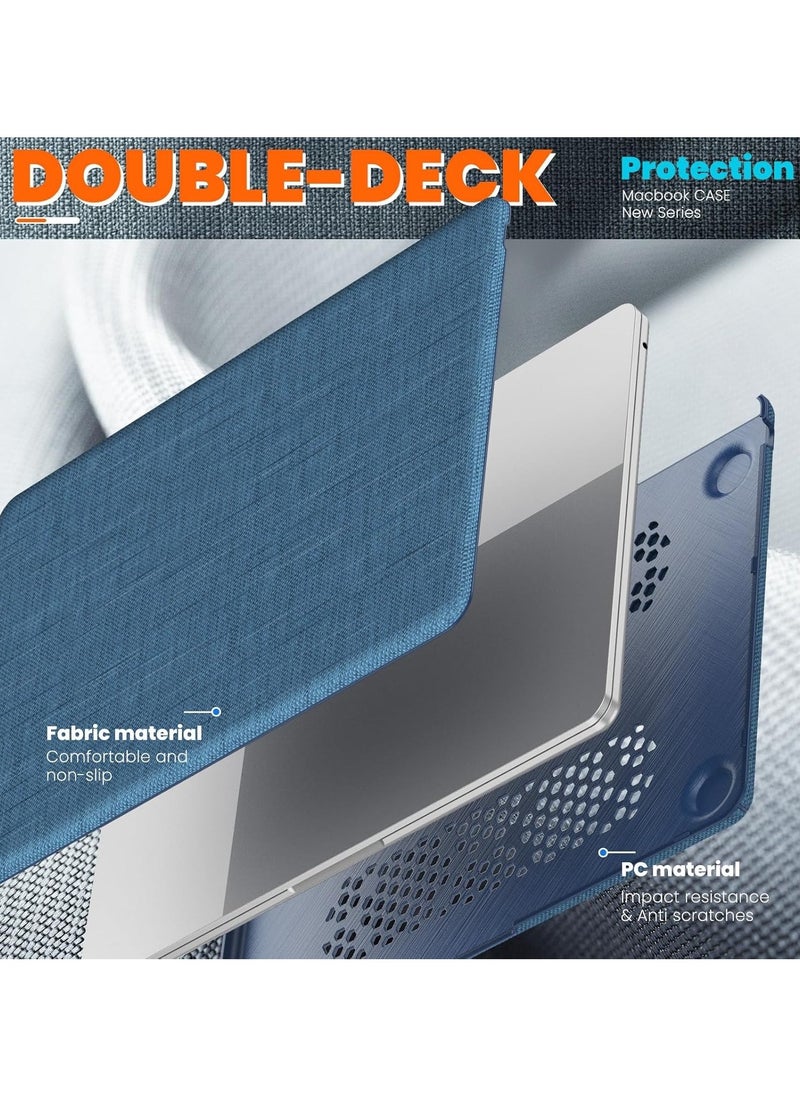Generic Cace for MacBook Air 13.6 inch (2024/2022) (M2 A2681/M3 A3113),Heat Dissipation Anti-Fall Laptop Case with Stand Function,Cooling Anti-Friction Protective Cover  - Image 2