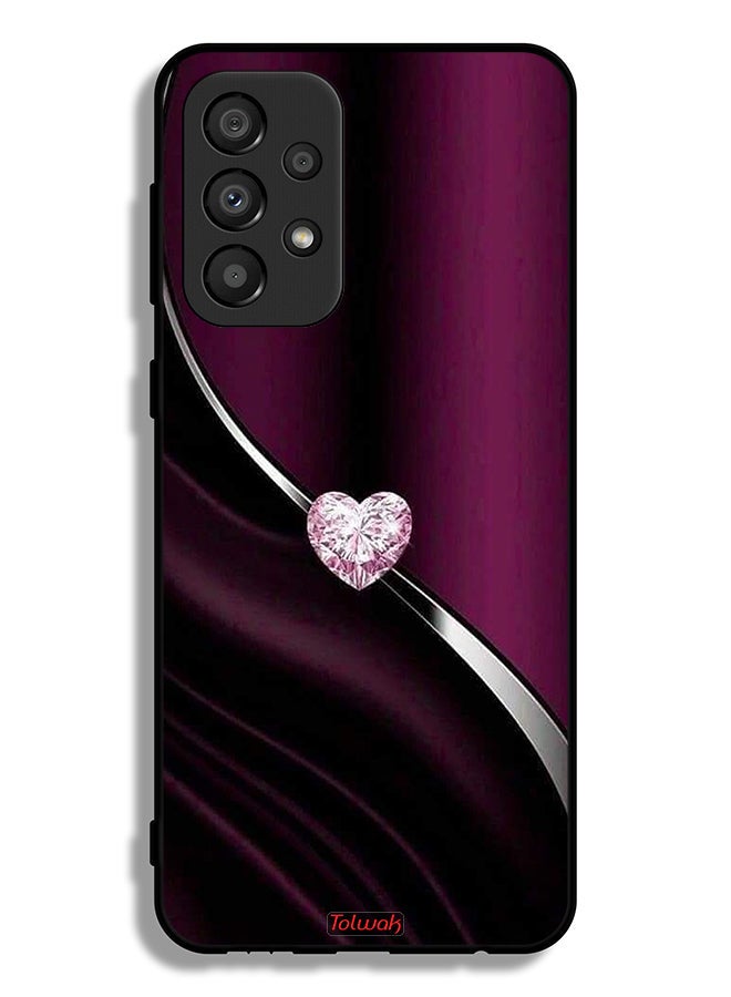 Tolwak Samsung Galaxy A33 5G Protective Case Cover Diamond Heart - Image 1