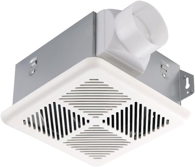 Tech Drive Very Quiet Bathroom Exhaust Fan - 70 CFM, 2.0 Sone, No Attic Access Needed, Energy Star Certified, Easy to Install,3-Inch Duct, Ceiling Mounted for Bathrooms Up to 75 Sq. Ft, White - Image 1