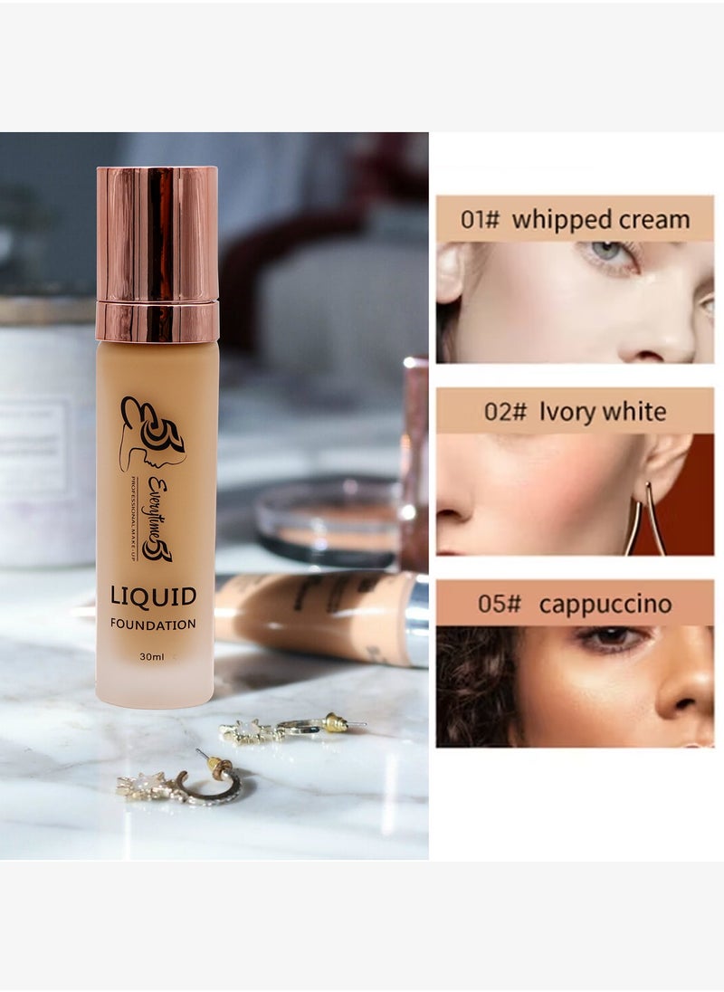 Everytime53 Everytime53 Women's Full Coverage Liquid Foundation 30ml - RG01  - Image 3