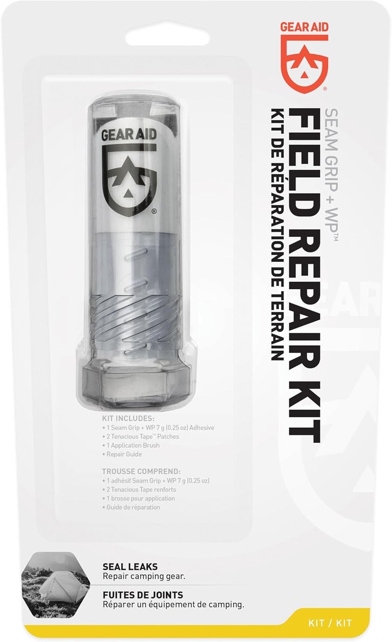 GEAR AID Nylon Tent and Sleeping Pad Repair Kit with Seam Grip WP Glue and Repair Patches - Image 2