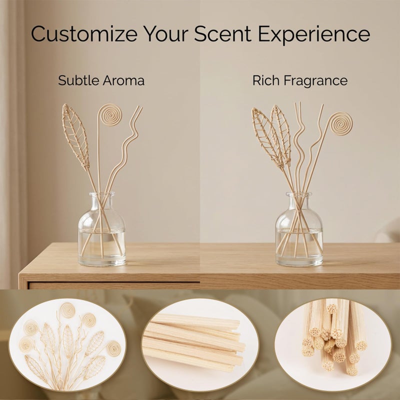 Rainflow Reed Diffuser Sticks - 20PCS Rattan Reed Diffuser Sticks Natural Rattan Wood Essential Oil Diffuser Sticks, Keep Fragrance Scent for Home, Living Room, Bathroom, Bedroom, Office, Decor - Image 4
