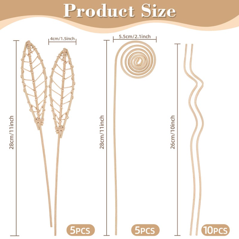 Rainflow Reed Diffuser Sticks - 20PCS Rattan Reed Diffuser Sticks Natural Rattan Wood Essential Oil Diffuser Sticks, Keep Fragrance Scent for Home, Living Room, Bathroom, Bedroom, Office, Decor - Image 2