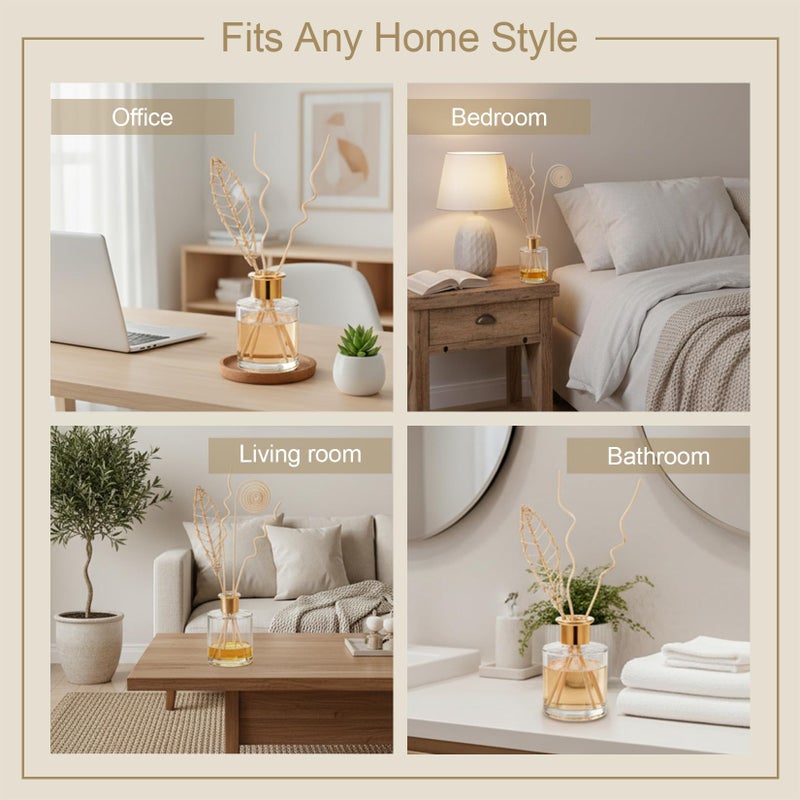 Rainflow Reed Diffuser Sticks - 20PCS Rattan Reed Diffuser Sticks Natural Rattan Wood Essential Oil Diffuser Sticks, Keep Fragrance Scent for Home, Living Room, Bathroom, Bedroom, Office, Decor - Image 5