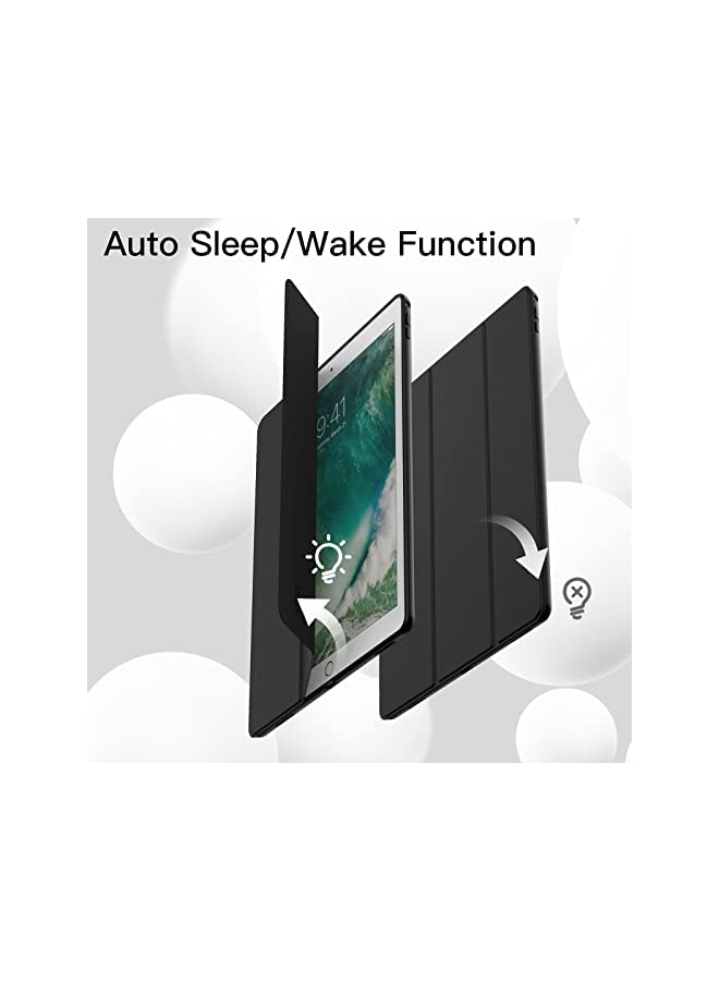 Jetech حافظة لجهاز iPad Pro مقاس 12.9 بوصة (موديل 2015/2017، الجيل الأول/الثاني) مع حامل قلم، غطاء رفيع للكمبيوتر اللوحي مع ظهر ناعم من مادة TPU، خاصية الإيقاظ/النوم التلقائي (أسود) - Image 5