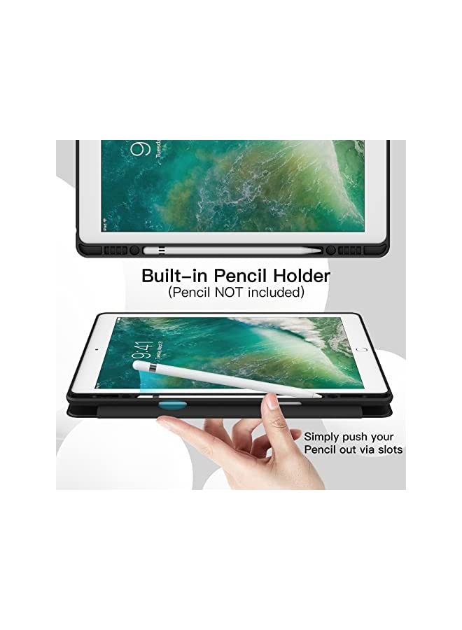 Jetech حافظة لجهاز iPad Pro مقاس 12.9 بوصة (موديل 2015/2017، الجيل الأول/الثاني) مع حامل قلم، غطاء رفيع للكمبيوتر اللوحي مع ظهر ناعم من مادة TPU، خاصية الإيقاظ/النوم التلقائي (أسود) - Image 4