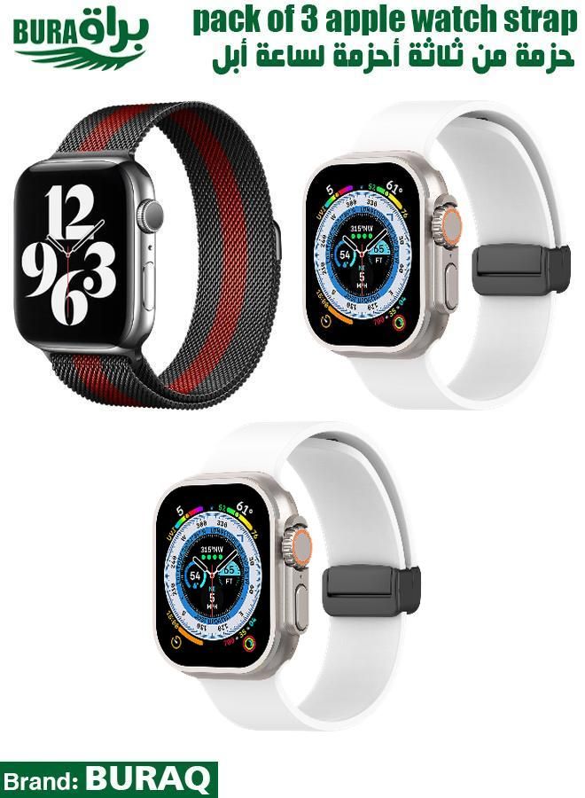 Apple Watch Band Strap For Apple Watch Ultra 2/Ultra 49mm, Series 10 46mm, 9/8/7 45mm, SE2/SE/6/5/4 44mm, 3/2/1 42mm