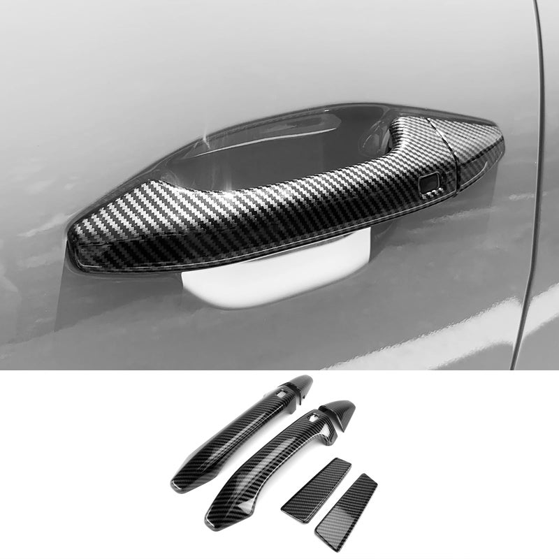 JUIVEEL ABS Car Exterior Door Handle Cover Set Outside Door Handle Cover Compatible with Kia K4 20252026 Accessories Carbon Fiber Style - Image 2