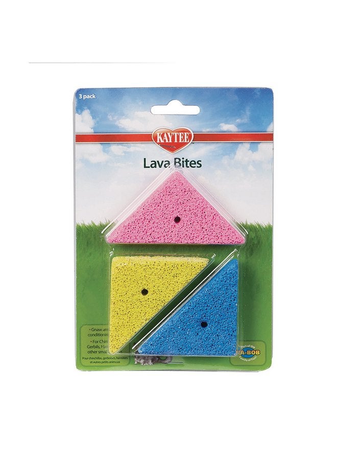 Kaytee Super Pet Kaytee Lava Bites Chew Toy for Chinchillas, Hamsters and Gerbils, 3 Pack - Image 1