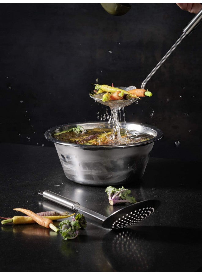 Rosle مصفاة مطبخ سلكية بشبكة خشنة بمقبض دائري من روسلي، 5.5 بوصة، فضي - Image 2