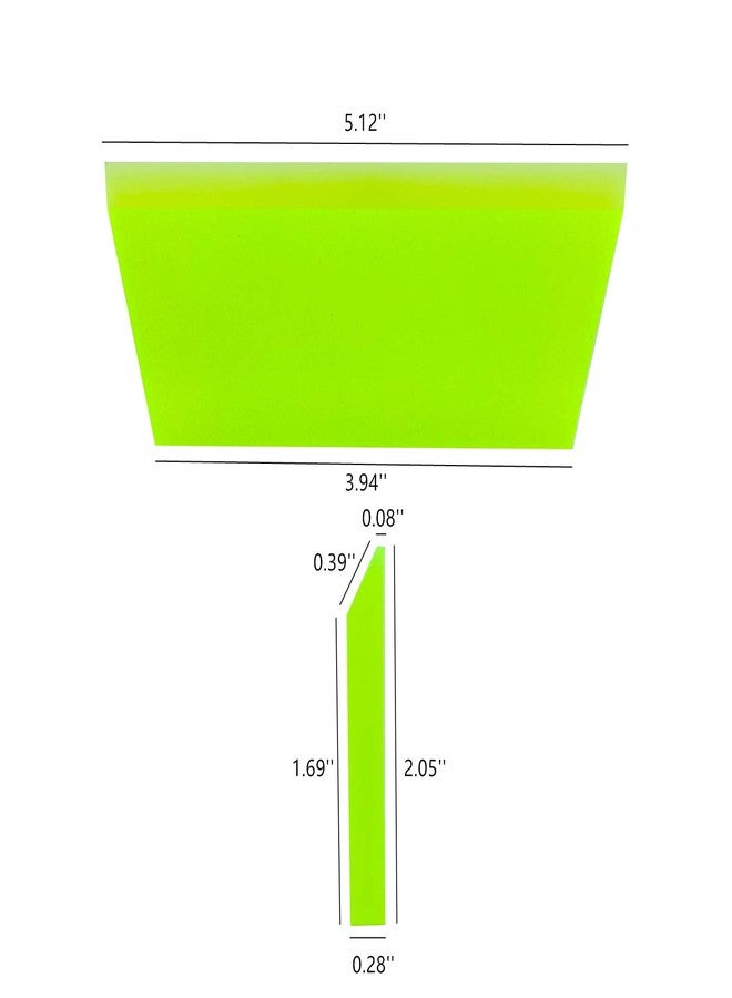 CARTINTS 2pack Squeegee Blades Replacement Rubber Squeegee, 5.1x 2 inch, for Cleaning Glass, Shower Door and Car Windows and Screen Printing,Green - Image 3