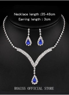 2-Piece Jewelry Set with Necklace and Earring Full Diamond V Neck Water Drop Pendant Necklace Stud Earrings Set - pzsku/ZB3AA1BA8C0E5E4BB7DF4Z/45/_/1705902828/3f8fc081-bab9-49cd-91bf-a69deb3feec4