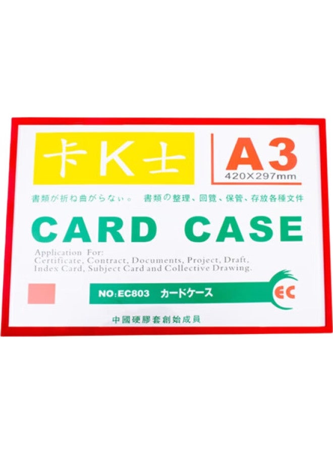 elifo Yili Feng A3 Card Holder, Magnetic Hard Plastic Case, Warehouse Identification Card, Signage, Magnetic File Holder, Magnetic Inspection Checklist Holder, Hard Magnetic Wall Sign, Card Slot Magnetic Sticker - Image 1