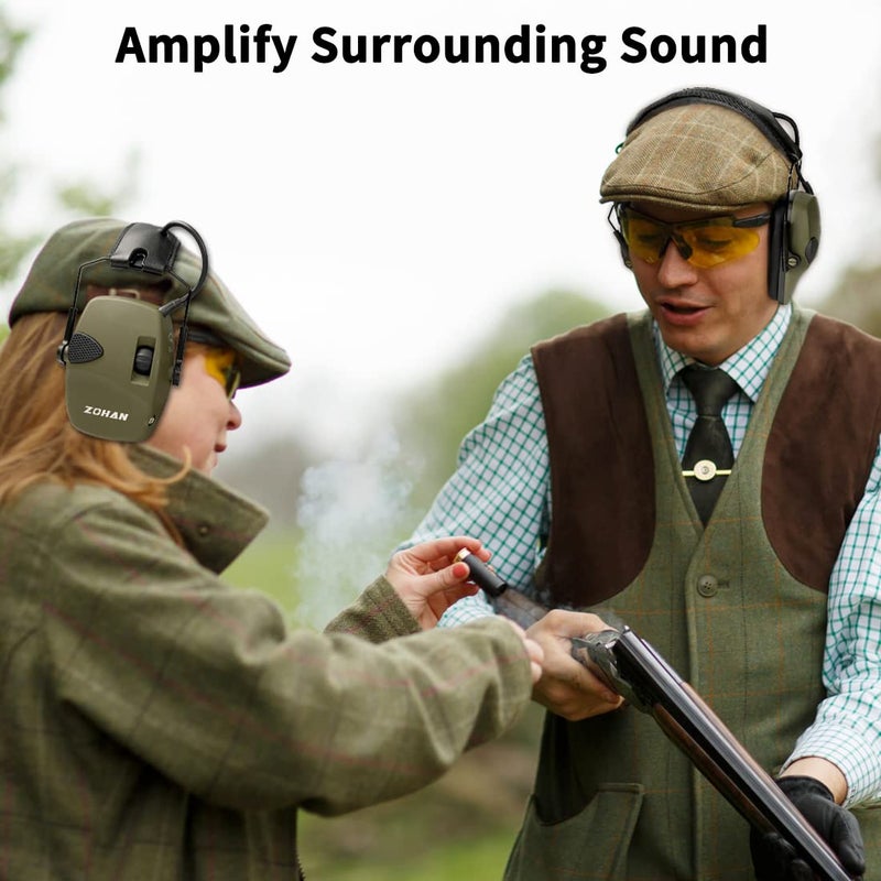 ZOHAN EM054 Electronic Shooting Ear Protection with Sound Amplification, Slim Active Noise Reduction Earmuffs for Gun Range - Image 3
