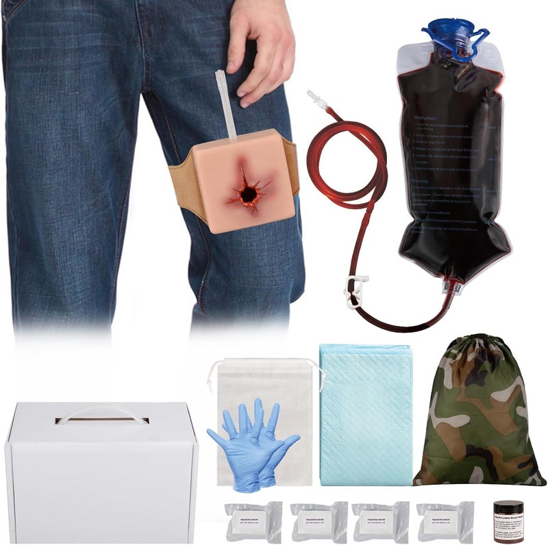 MedEduQuest Wearable Wound Packing Task Training Kit Bleeding Control Trainer for Military First Aid Training Medical Education - Image 1