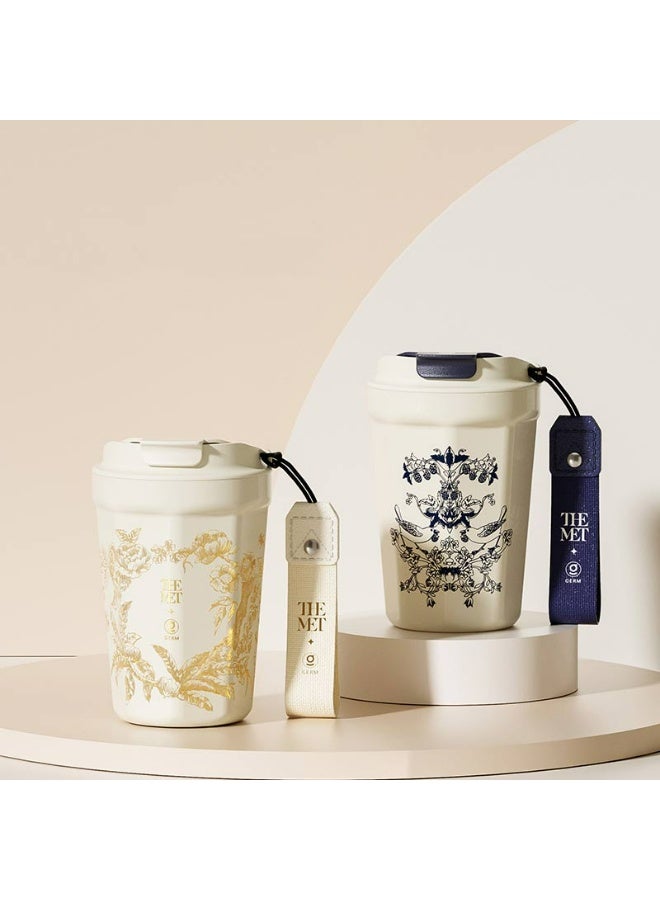 GERM Golden Octagon Vacuum Tumbler 390ml | GERM × THE MET Ethereal Garden Stainless Steel Insulated Mug | BPA-Free Leak-Proof Travel Thermos | Elegant Hot & Cold Reusable Cup | Art-Inspired Collector Design - Image 3