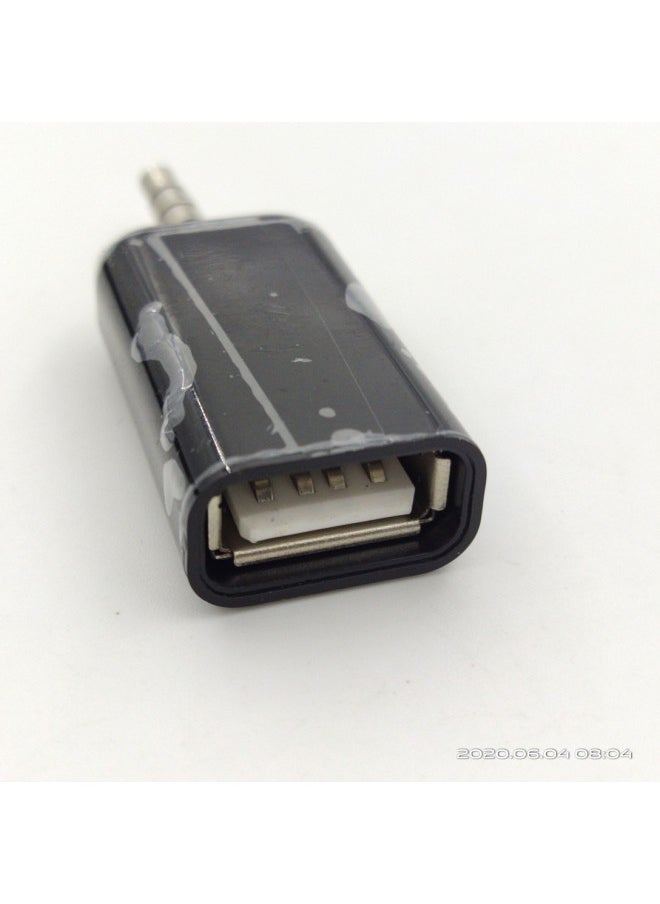 ماركة غير محددة Aux إلى USB سيارة Aux محول الصوت التوصيل U القرص USB الأم إلى 3.5 سيارة Mp3 محول - اللون: أسود - الطول: 3.5 إلى USB الأم  - Image 5