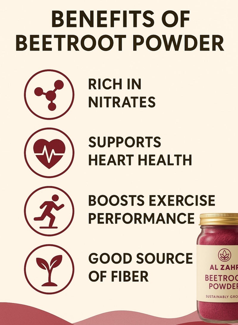 Zahr Beetroot Powder – 100% Pure High-Grade, Hand-Sorted Natural Botanical Beet Root / Garden Beet / Beta Vulgaris Powder for Gardening - Image 4