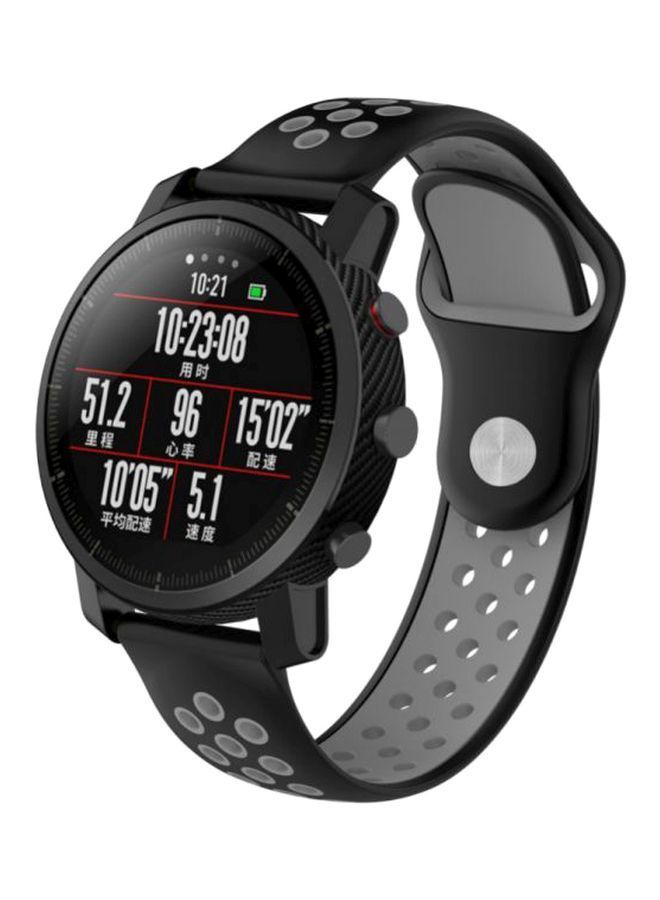 NIBEMINENT Replacement Band For Xiaomi/Huami Amazfit Pace Black/Grey 