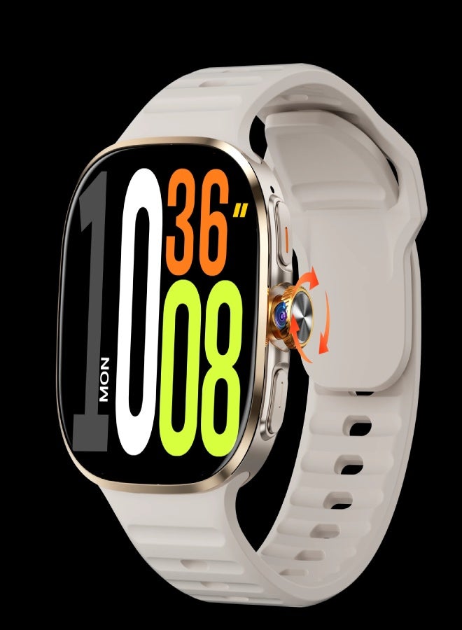 AROAQ M99 Smartwatch 4G SIM Card Android 10 Watch 2.4‘’ AMOLED Ultra Screen 2100mAh GPS WIFI NFC Smart Watches for Men-Black(3GB, 32GB)  - Image 1