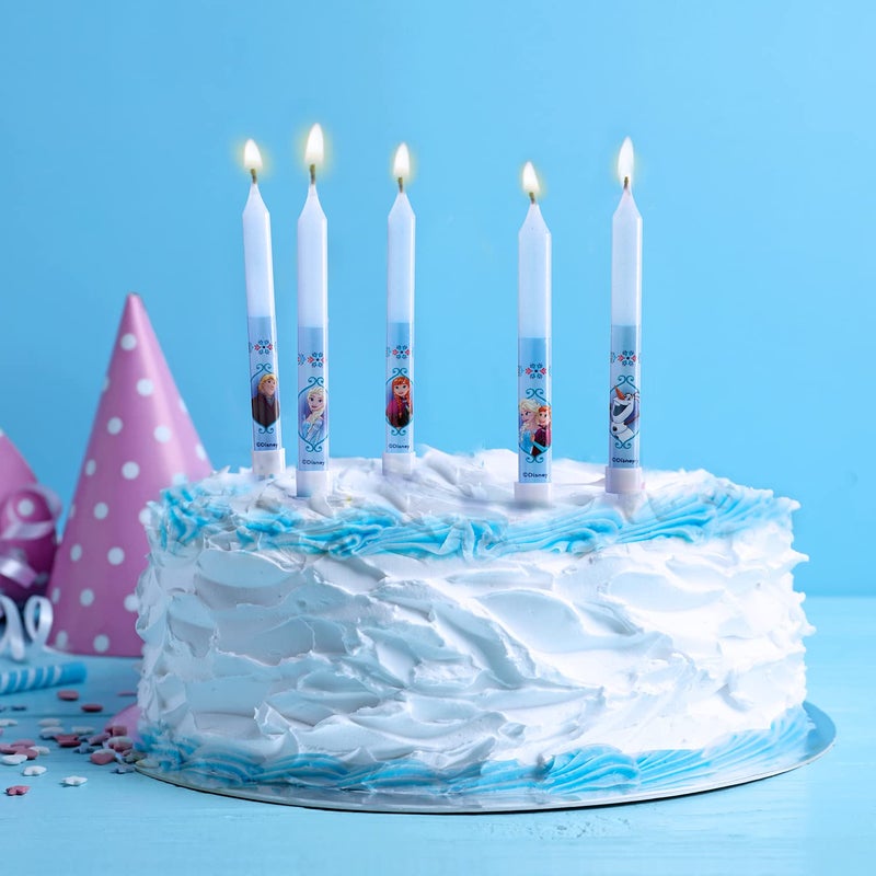 dekora Set of 3D Frozen for Children's Cakes-8 Decorative Birthday Candle, Wax, Multicoloured, Standard Size - Image 5