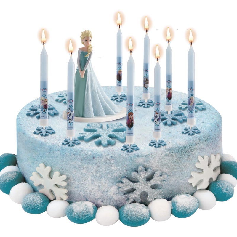 dekora Set of 3D Frozen for Children's Cakes-8 Decorative Birthday Candle, Wax, Multicoloured, Standard Size - Image 4