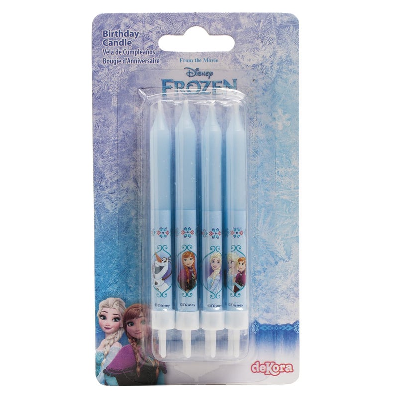 dekora Set of 3D Frozen for Children's Cakes-8 Decorative Birthday Candle, Wax, Multicoloured, Standard Size - Image 3