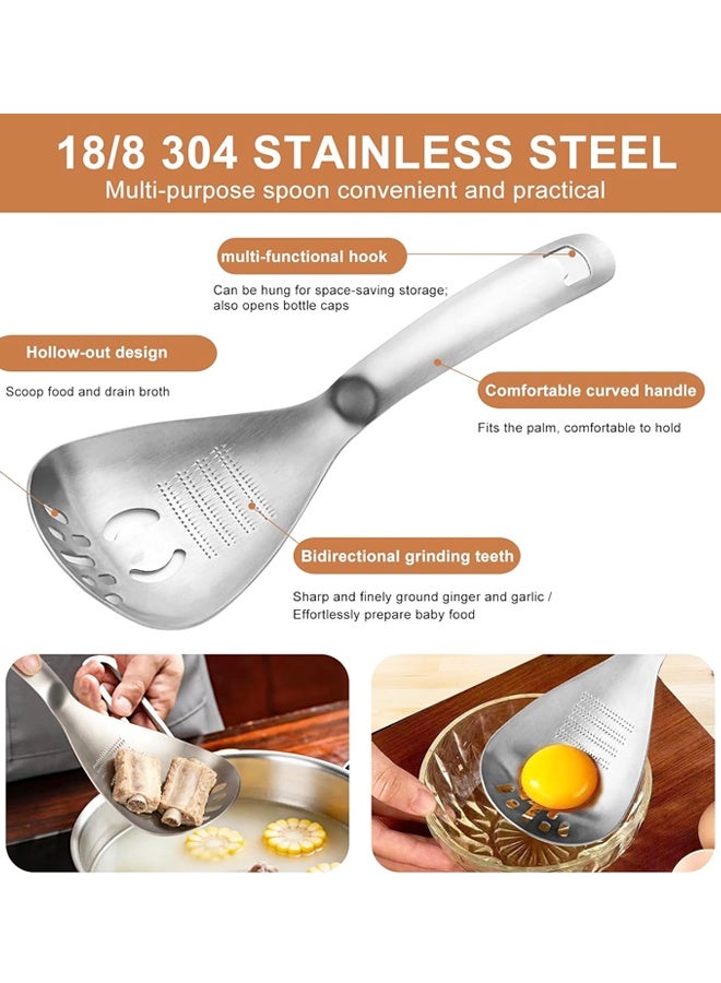 5 In 1 304 Stainless Steel Multifunction Cooking Spoon - Image 3