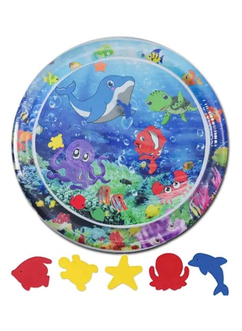 Large Size Tummy Time Water Mat (100 x 100 cm), Premium Activity Center to Enhance Baby Toys and Sensory Toys, Baby Play Mat, Visual Stimulation Gift for Boys and Girls