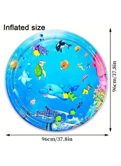 QSHOP Large Size Tummy Time Water Mat (100 x 100 cm), Premium Activity Center to Enhance Baby Toys and Sensory Toys, Baby Play Mat, Visual Stimulation Gift for Boys and Girls  - Image 5