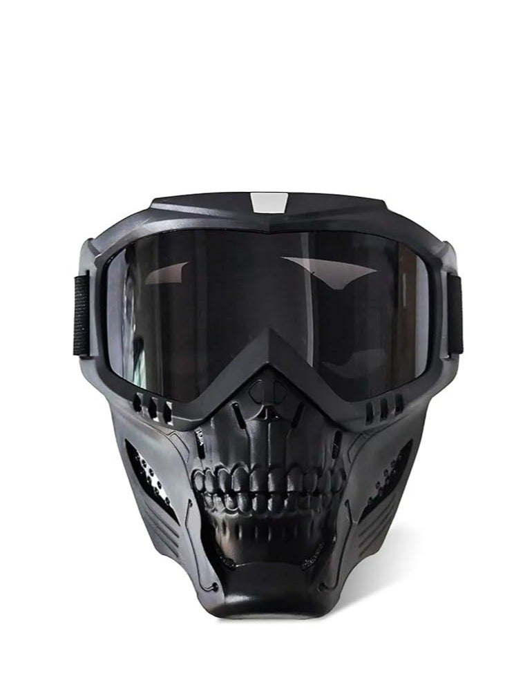 Men's and Women's Motorcycle Goggles with Mask, UV Protection Motorcycle Goggles, Skull Goggles, Helmet Goggles for Dirt Bikes and Off-Road Skiing - Image 1