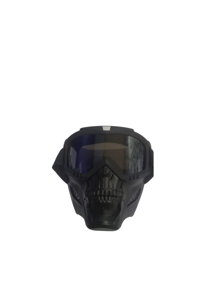 Men's and Women's Motorcycle Goggles with Mask, UV Protection Motorcycle Goggles, Skull Goggles, Helmet Goggles for Dirt Bikes and Off-Road Skiing - Image 4