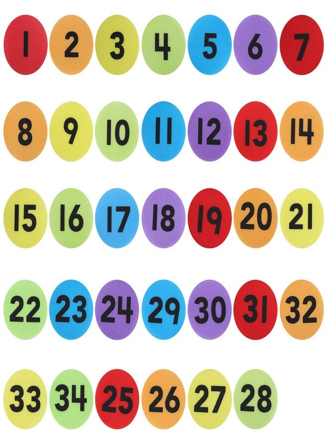 LoveBB Carpet Marker Spots with Number 1-34 Alphabet A-Z, 60 Pcs 4 inches Floor Circles Marker Dots for Teacher Preschool Kindergarten Classroom - Image 2