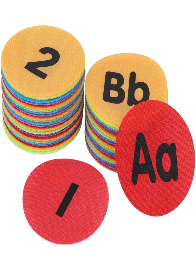 LoveBB Carpet Marker Spots with Number 1-34 Alphabet A-Z, 60 Pcs 4 inches Floor Circles Marker Dots for Teacher Preschool Kindergarten Classroom - Image 1