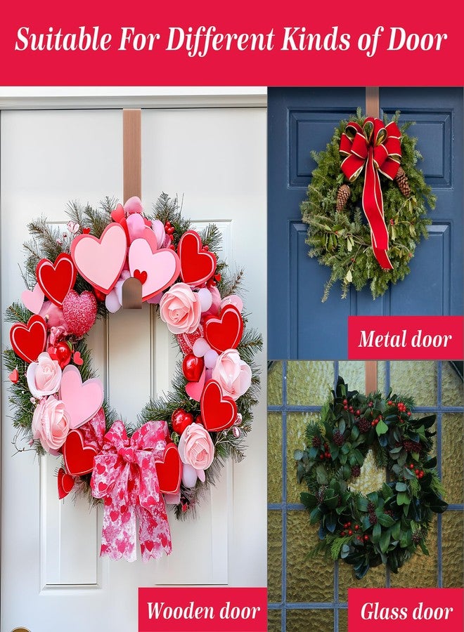 HOOSUN Wreath Hanger for Front Door for Halloween and Christmas Decorations,12 Inches Metal Wreath Hanger for Fall Decor,20 Lbs Over The Door Hooks for Front Porch Home Decor - Image 3