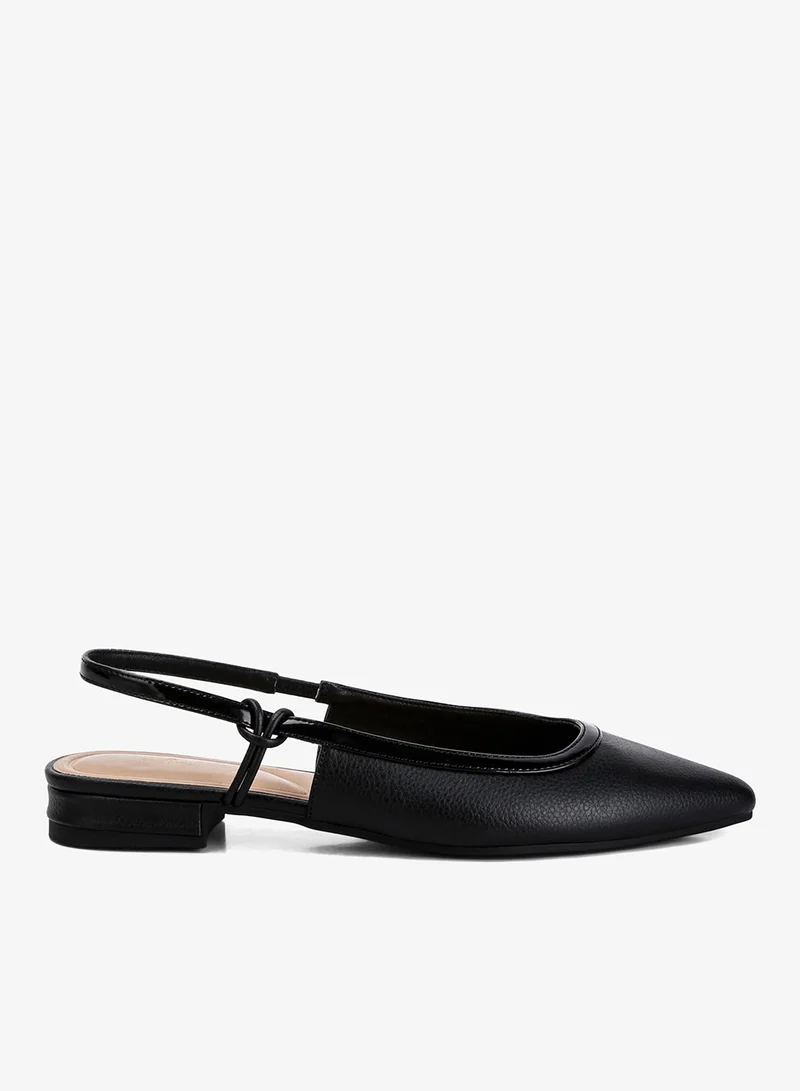 London Rag Women's Slingback Ballerinas in Black