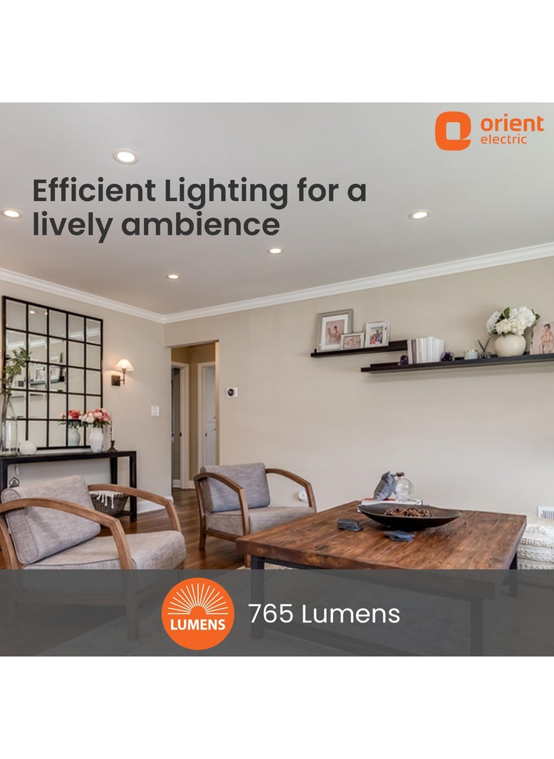 Orient Electric Orient Electric Moonlite 9W LED Down Light Cool White Light Round Pack of 1 Recessed Ceiling LED Light Suited for 3 inch Junction Box Polycarbonate  - Image 3
