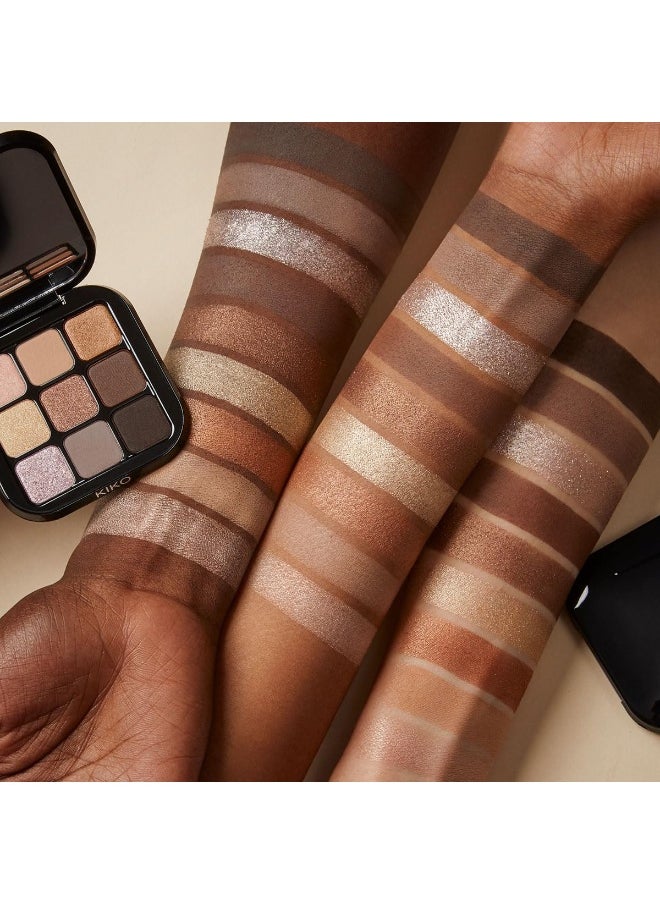 KIKO MILANO Glamour Multi Finish Eyeshadow Palette 01 Universal Nudes  - Image 4